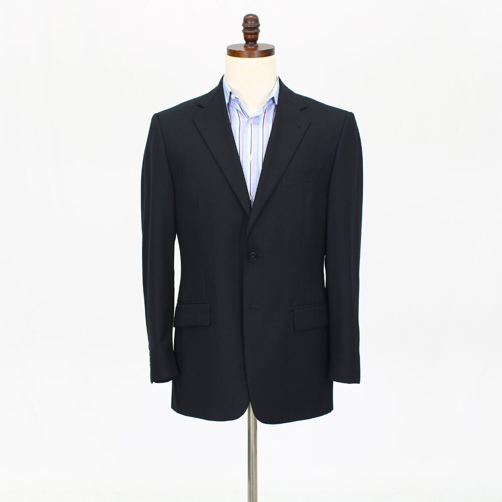 Joseph Abboud 39R Black Solid 2-Button Sport Coat Blazer Jacket T739